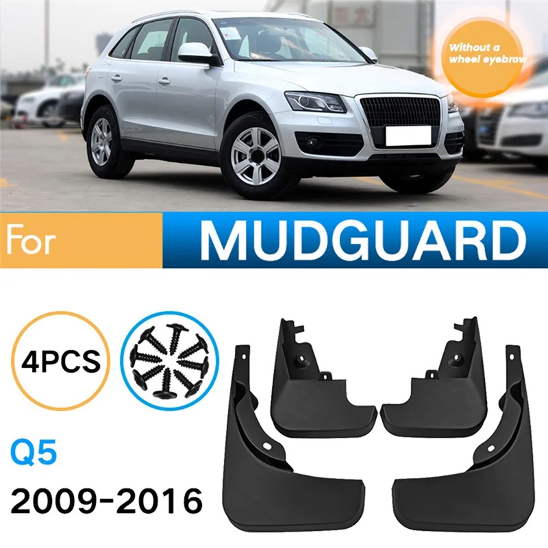 

4PCS Car Mudguard Mud Flaps Splash Mud Guard Fender For Q5 2009-2016 Car Accessories