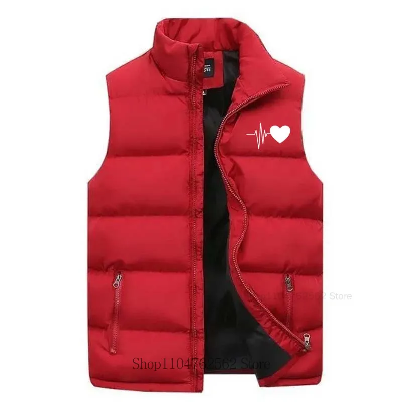 Мужской повседневный модный жилет без рукавов, женский воротник-стойка, сохраняющий тепло, жилет на молнии, спортивное пальто высокого качества на открытом воздухе, унисекс