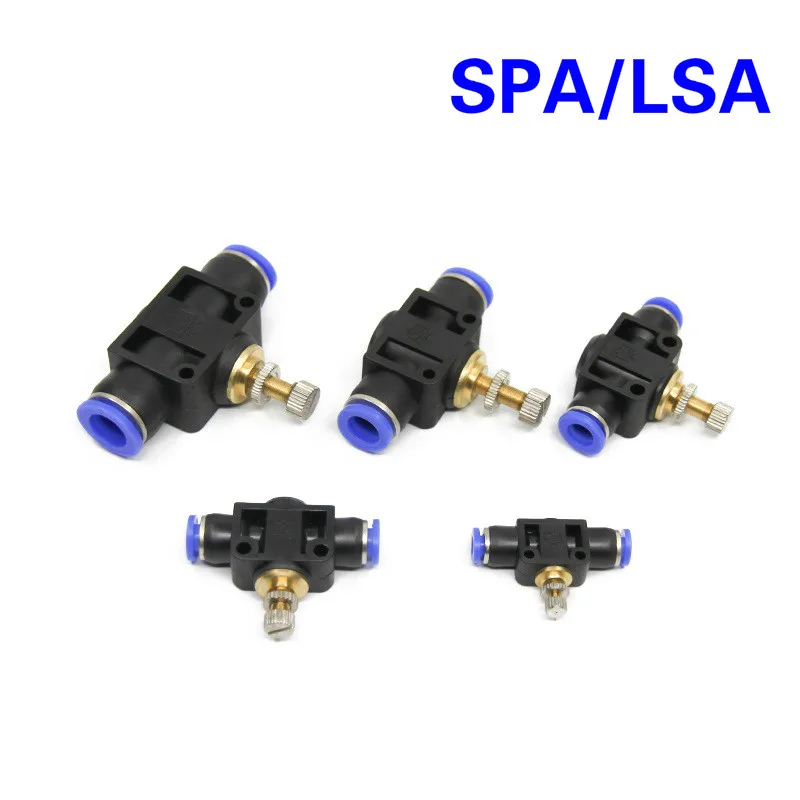 Lsa Pneumatic Joint 4mm 6mm 8mm 12mm Air Water Flexible Pipe One Button In-line Plastic Quick Connector Fittings