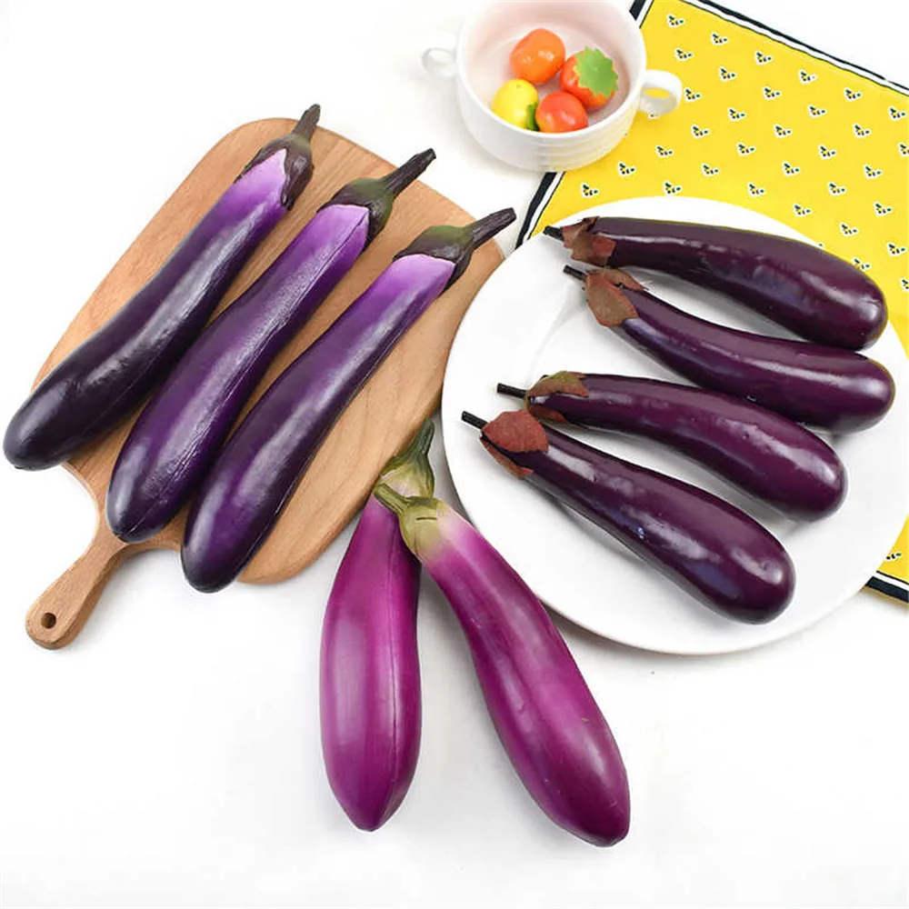 

vegetables simulation Aubergine dining hall restaurant store Kitchen decor photo props fake Eggplant artificial vegetables