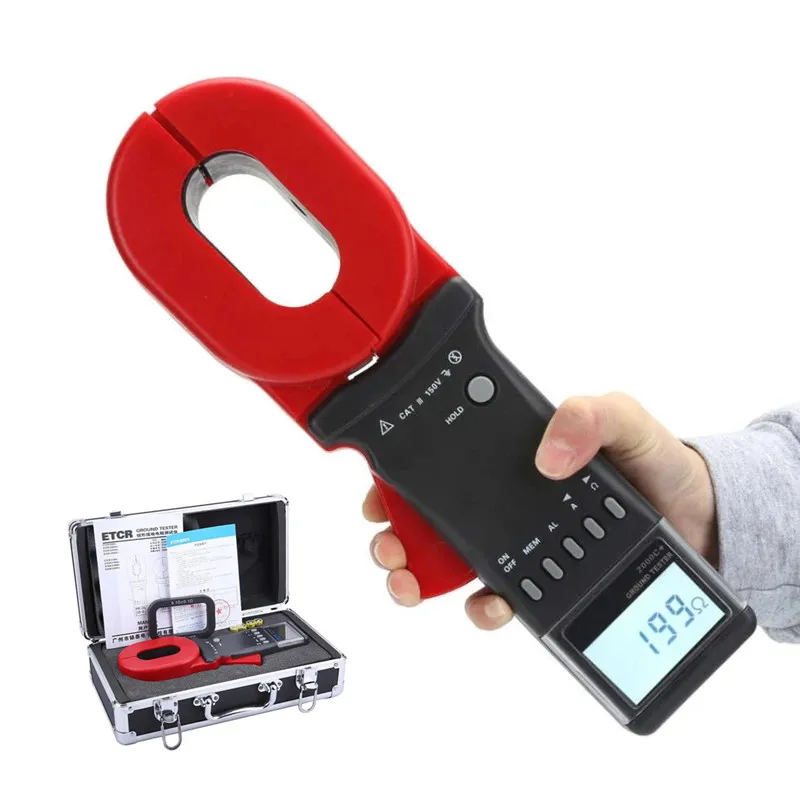 ETCR2000C+ Clamp Earth Resistance Tester 0.01mA-20A Current Ground Resistance Tester Clamp Ground Resistance Meter