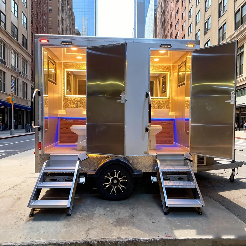 High Quality Multifunctional Portable Mobile Toilet Mobile Glamoing Bathrooms Container Restroom