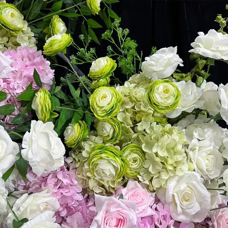 Sunwedding Factory Direct Sales pink White Hydrangea Boutique Silk Flower Shopping Mall Decoration Wedding