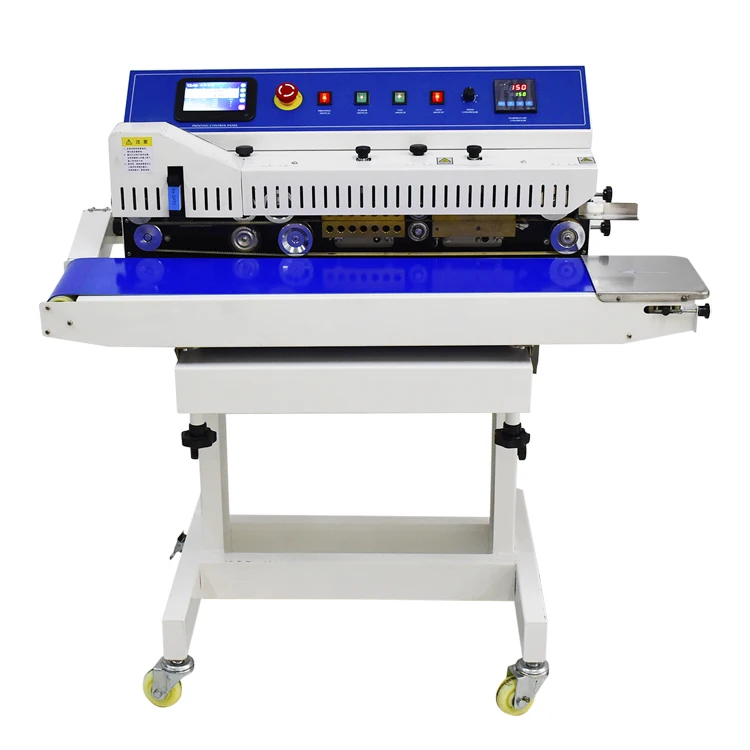 

BROPACK Heavy Du ty Continuous Plastic Bags Sealing Machine Food Sealer With Date Code Printer FPM200W