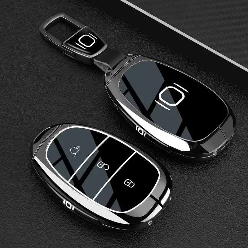 Premium Zinc Alloy Key Cover Case for Changan Qiyuan Q07 / A07 / Q05 (2025-2026) - Protective Key Fob Shell Key Bag Chain
