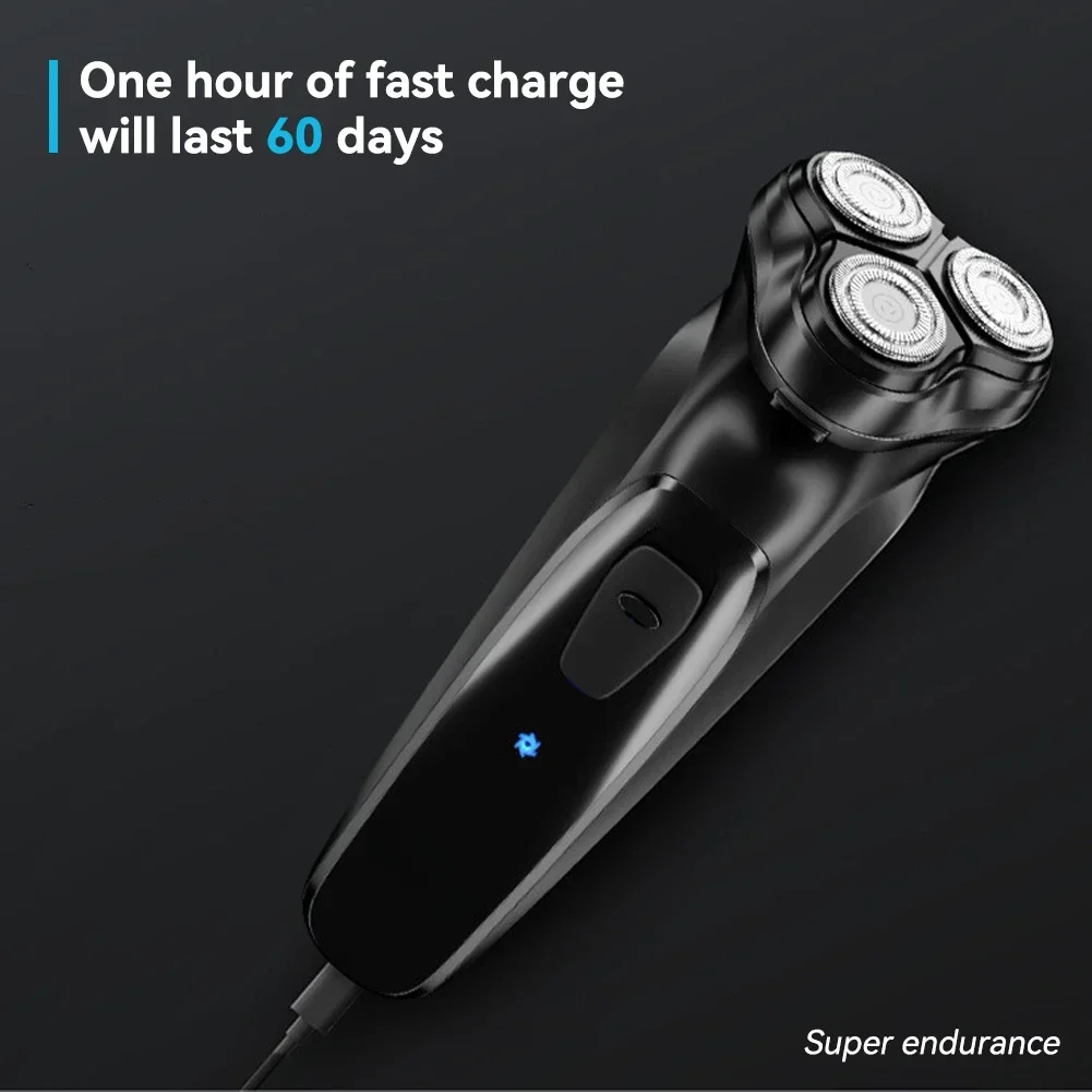 2 in 1 Electric Rotary Shavers for men 5W Razor Rechargeable Hair Trimmer 3D Floating Blade Washable Rotary Shaving Machine