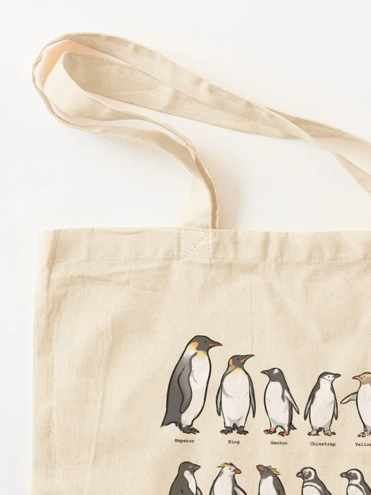 Penguin Species Tote Bag Customizable tote bag Handbags women Fabric bag female
