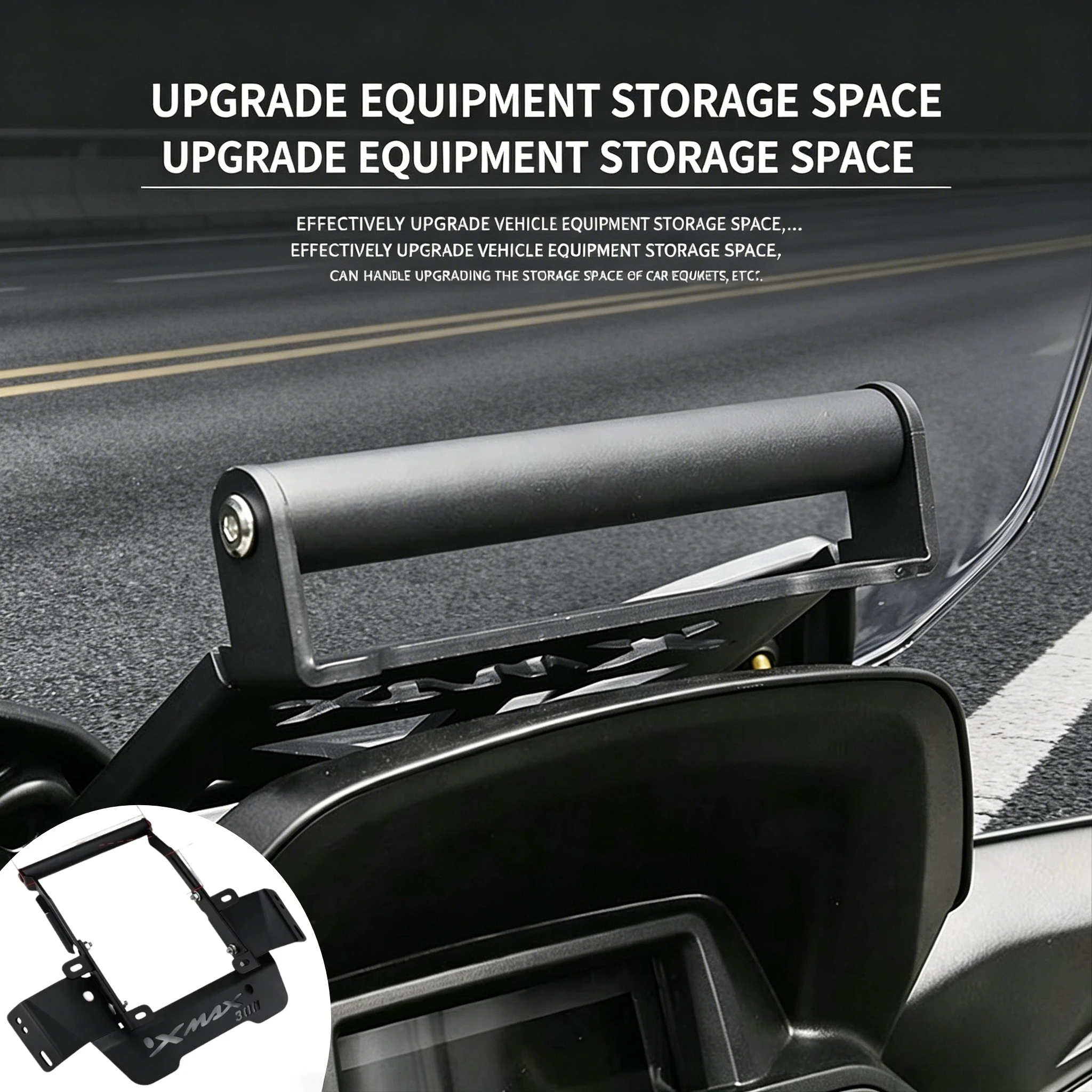 Premium Motorcycle Mirror Forward Moving Bracket, Navigation & Recorder Extension Mount for Yamaha Xmax300 2023