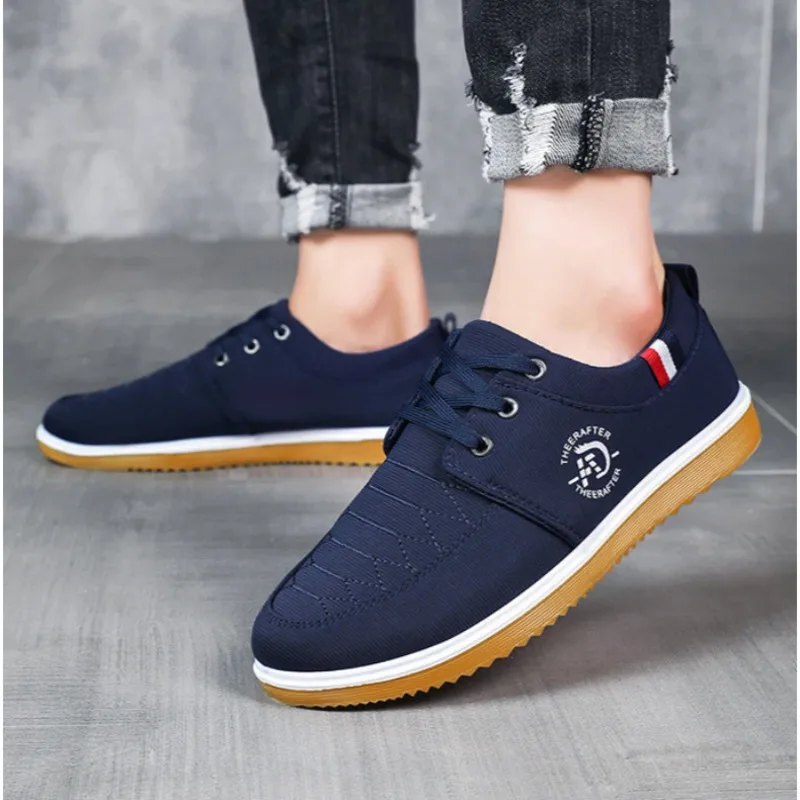 

2025 Canvas Men's shoes Lightweight Sports Sneakers Breathable Mesh Vulcanized Fashionable Lace-Up, Size 39-47, New Collection