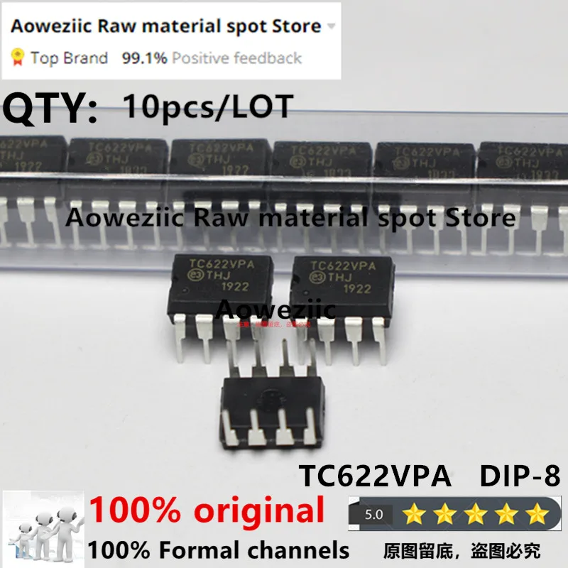 

Aoweziic 2019+ 100% New Imported Original TC622VPA TC622 DIP-8 Temperature Sensor