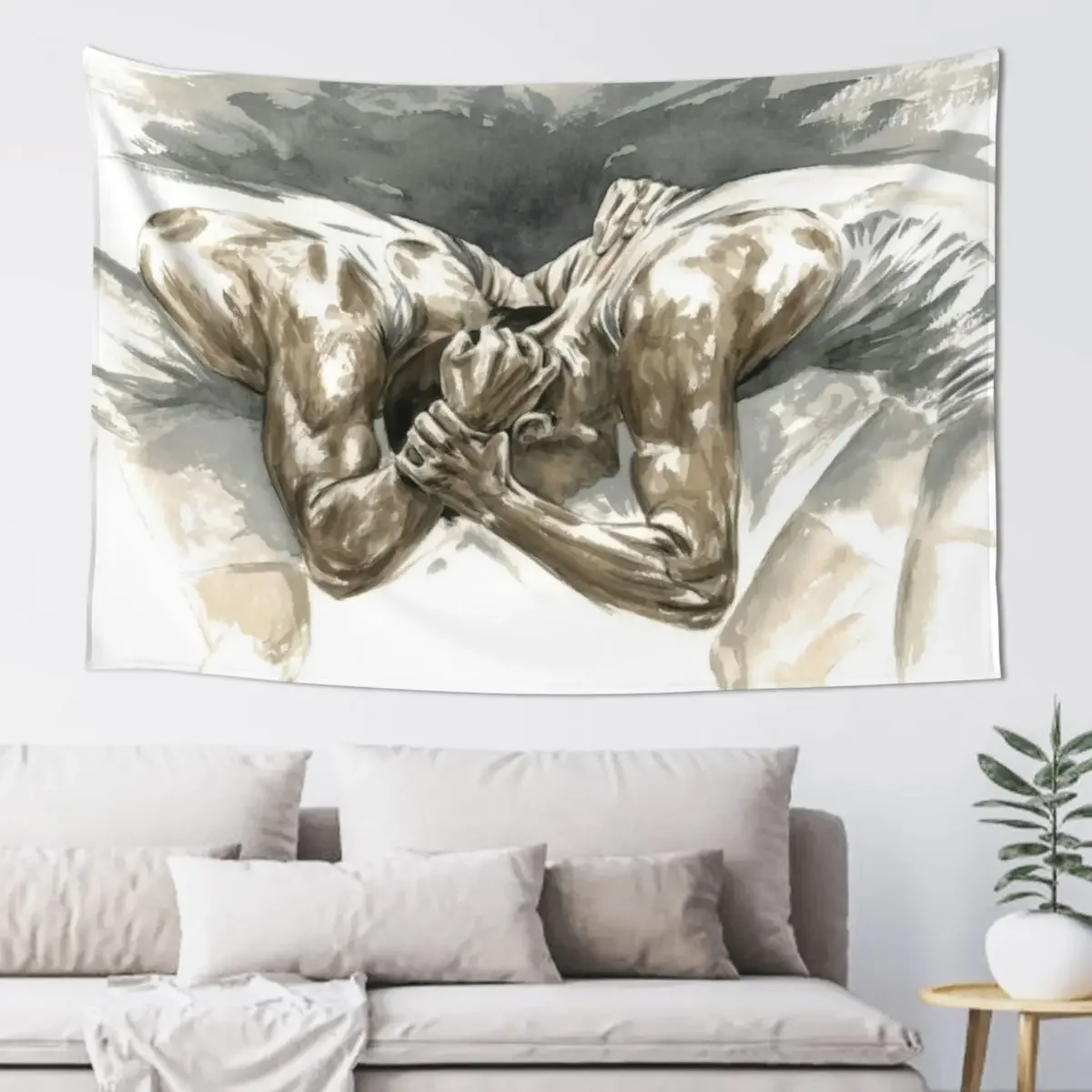 Headbanger - Wrestling Watercolor Tapestry Things To The Room Decor For Room Tapestry