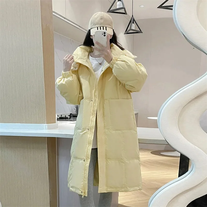 Down Jacket Women's Mid Length 2024 Winter New Item Korean Version Anti Season Cotton Coat Cotton Jacket Women's Coat