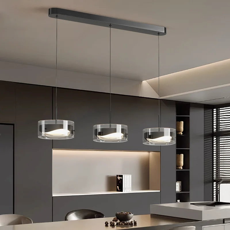Restaurant 2025 new high-end Italian dining room bar island table main light, one-word long dining table light