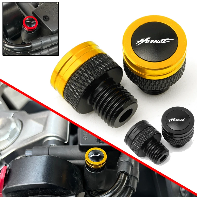 For HONDA CB750 CB 750 CB599 CB600F CB600 Hornet 600 Motorcycle Accessories M10*1.25 CNC Mirror Hole Plugs Screws Bolts Covers