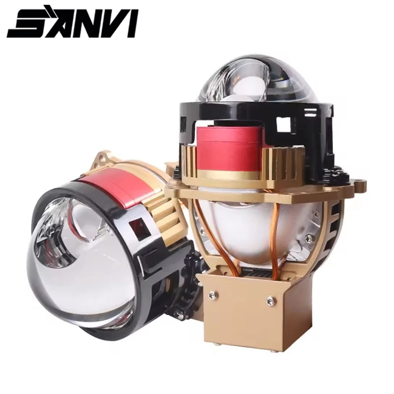 Sanvi 3'' L80 Bi LED Laser Projector Lenses in Headlight 5500k 3000k Laser Light Hella 3R G5 Car Automotive Acceesories