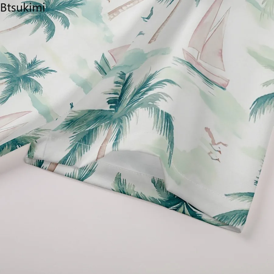 Hawaiian Vacation Sets Men's Fashion Print Summer Casual 2-piece Sets Short Sleeve Shirt and Shorts Daily Versatile Beach Outfit