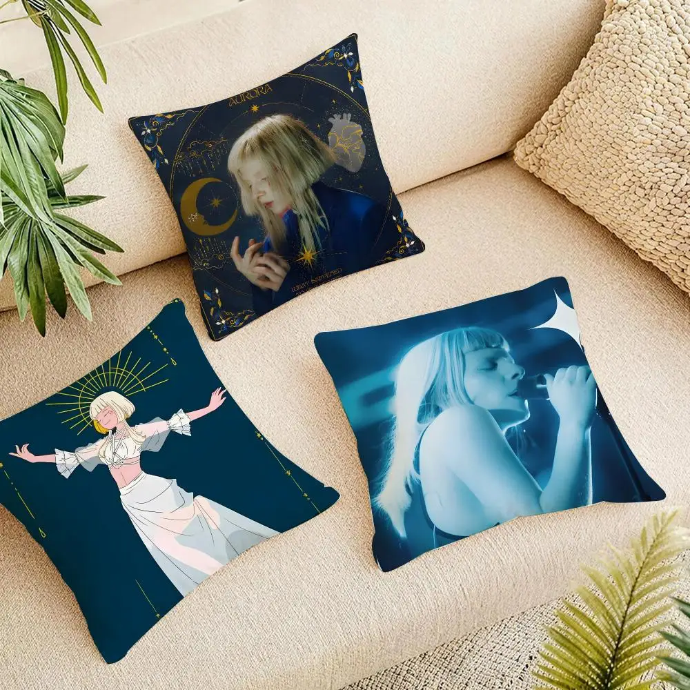 Popular Singer A-AURORA Cushion Cover Organic Linen Square Pillow Case Naturally Durable Hypoallergenic Gentle On Sensitive Skin