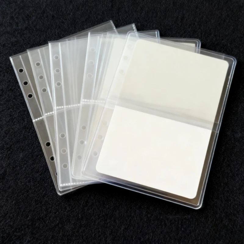 

10pcs Transparent A5 Photo Album Binder Sleeves 4 Pockets Clear Photocard Holders for Picture Card Collection Album Accessories