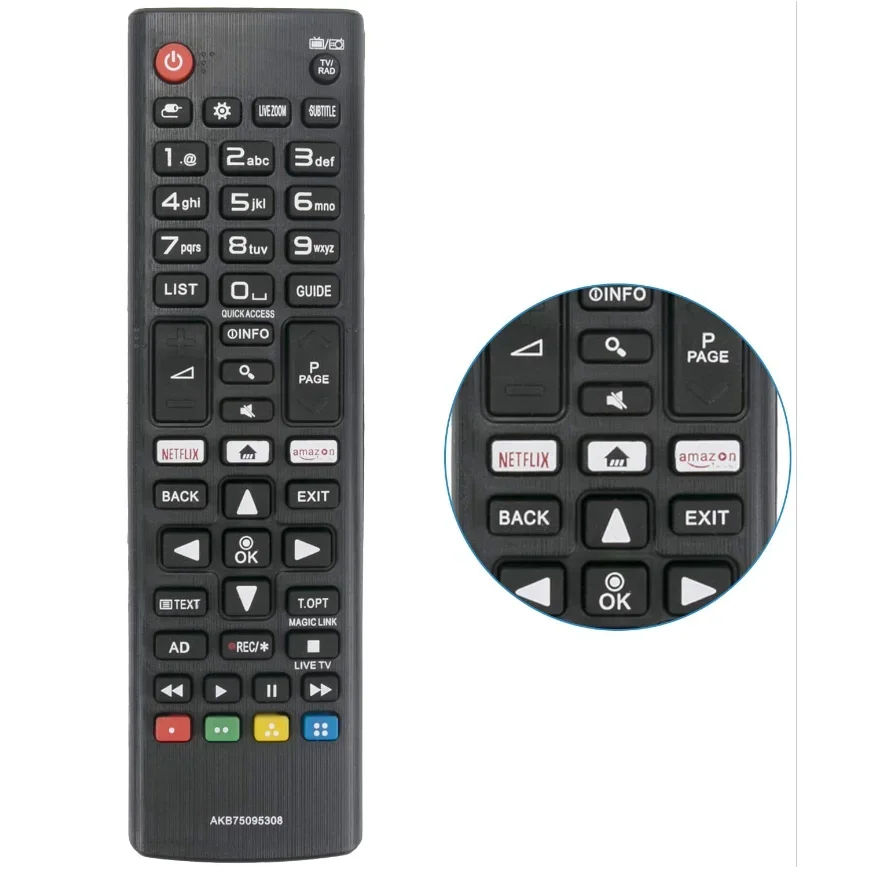 جهاز تحكم عن بعد ABS عالي الجودة AKB75095308 AKB75095307 AKB75675311 للتلفزيون الذكي 433 ميجا هرتز