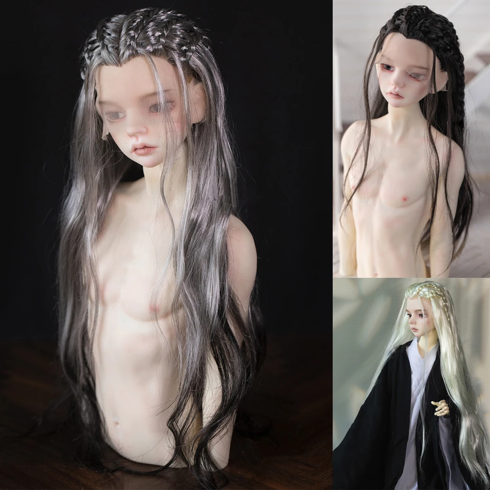 

D09-P741 детская игрушка ручной работы 1/3 1/4 кукла дядя BJD/SD кукольный парик ультрамягкий шелковый крючком плетеный парик волос 1 шт.
