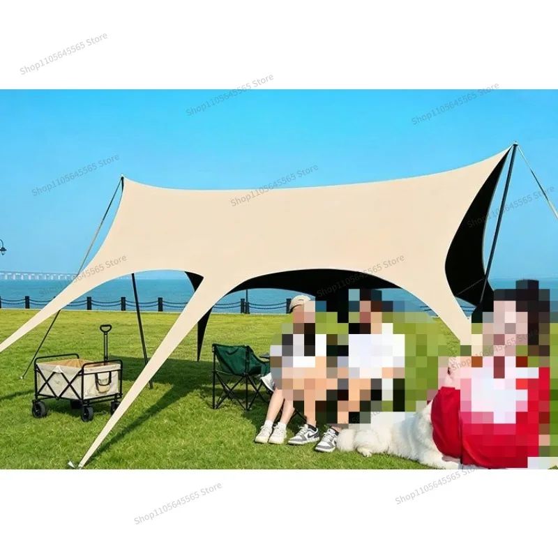 For  Thick Black Rubber Sunshade Tent for The Sky Canopy, Outdoor Sunshade, Weather Resistant Camping Equipment