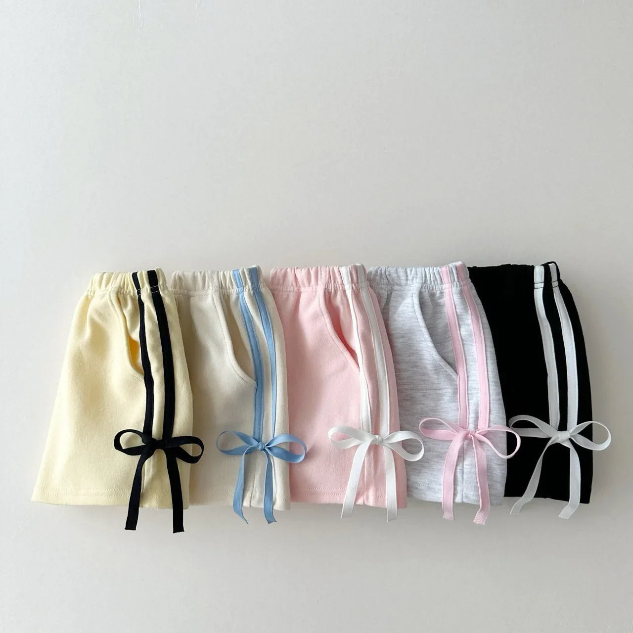 

2025 Summer 1-7 Years Girls Casual Sports Cotton Shorts with Butterfly Cute Design