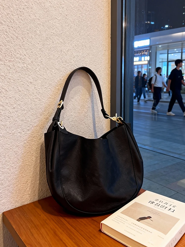 

Кожаная сумка-тоут Bla большой вместимости, женская, новинка 2025 года, класса люкс, высококачественная, на одно плечо, через плечо, в стиле хобо