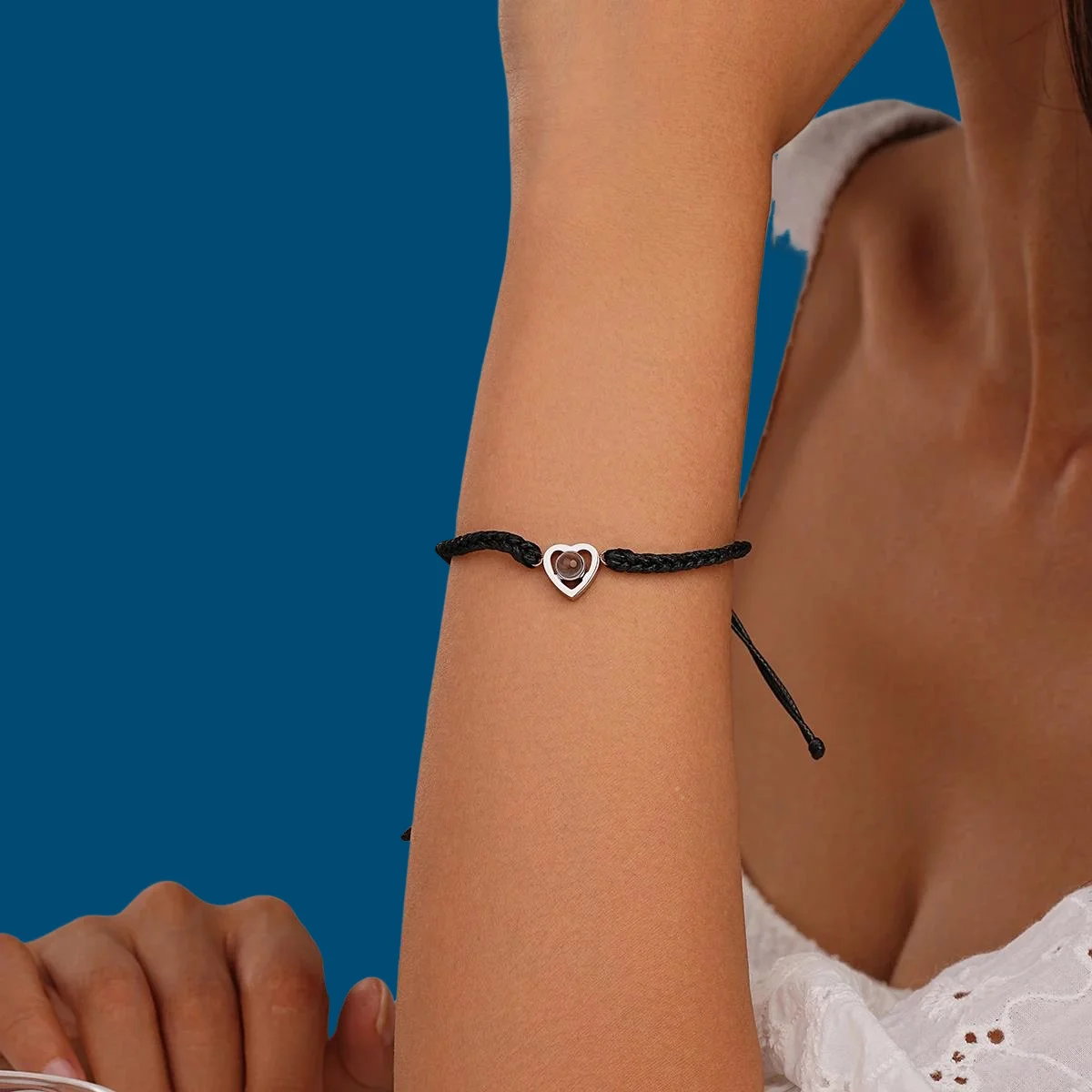 New Custom Love Projection Bracelets Personalized Custom Photo Bracelets Colorful Woven Projection Bracelets Women's Gift - Image 2