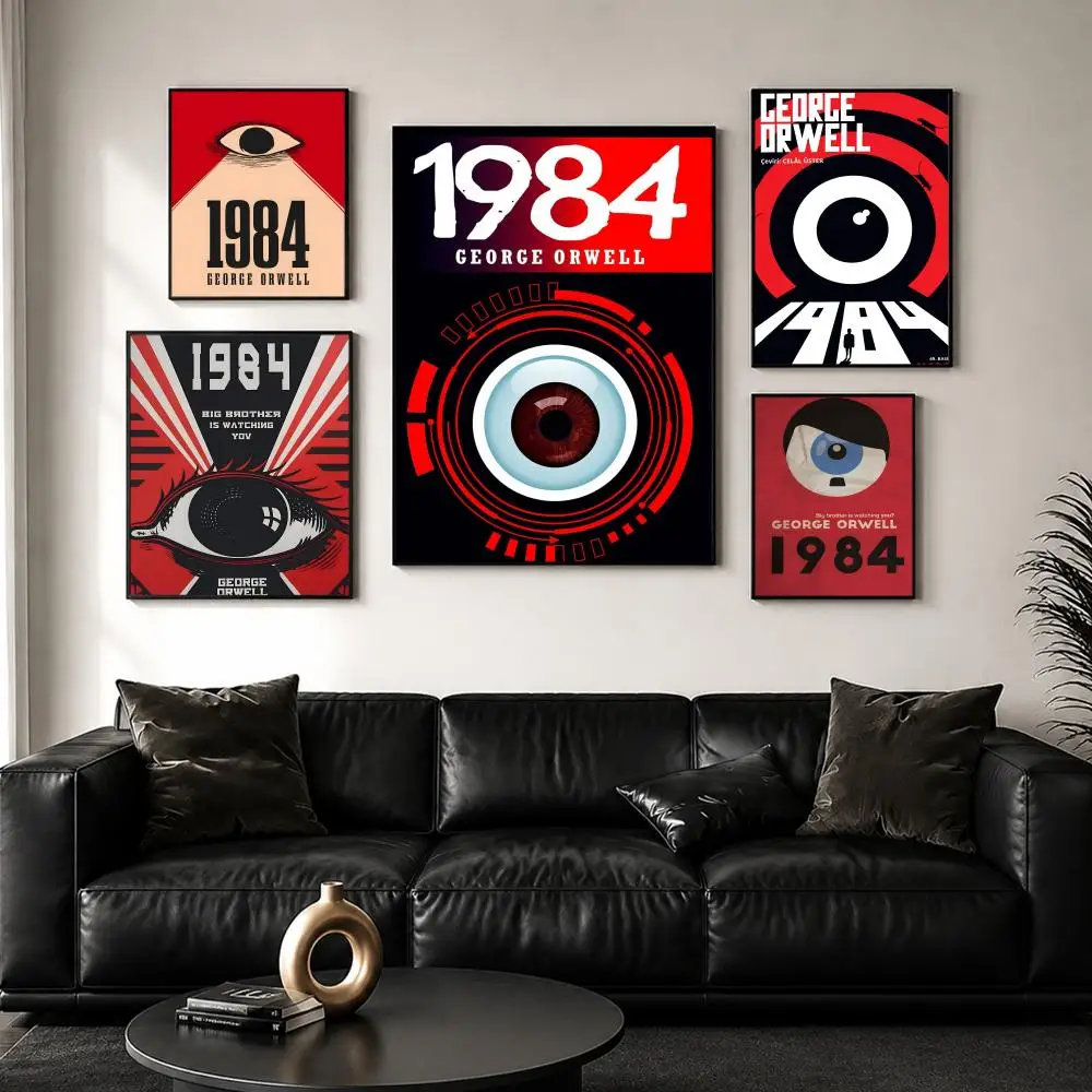 1984 George Orwell Movie Painting Calligraphy Wall Art Canvas Poster Premium Home Decor Print for Living Room Bedroom