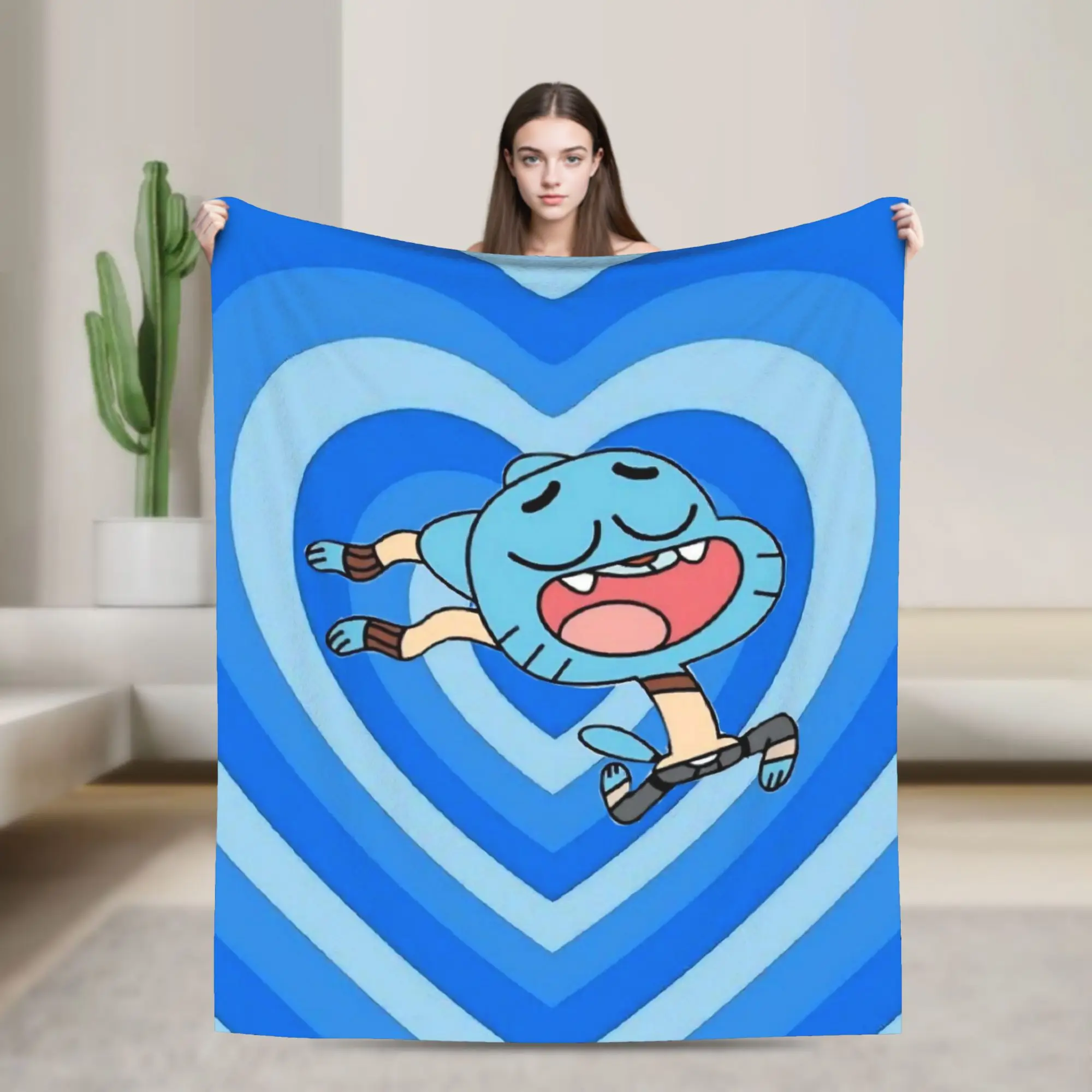 Gum Ball Blankets Amazing World Of Gum Ball Plush Funny Warm Throw Blankets for Bedding Lounge Autumn/Winter