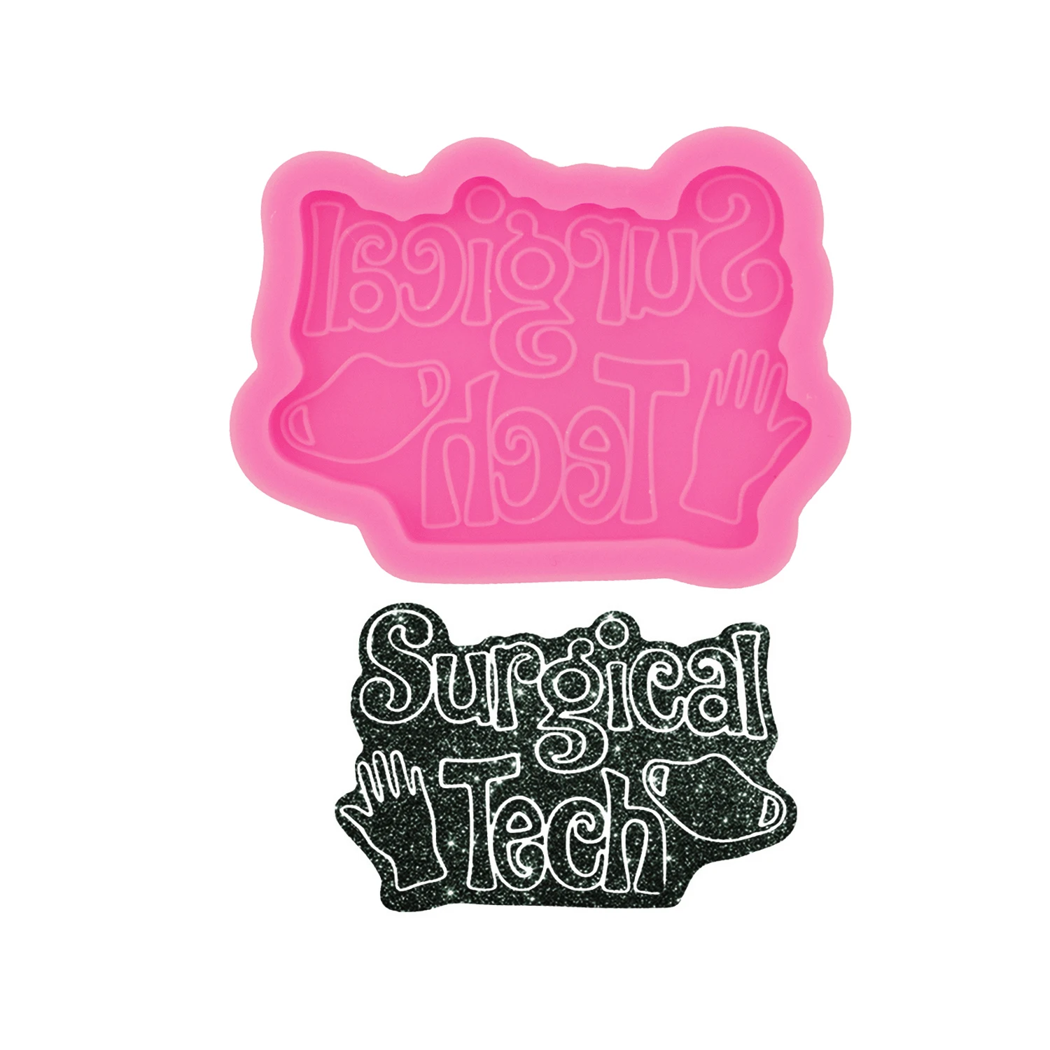 Lung Bandage Scroll Medal Silicone Mold for Epoxy Resin Jewelry Casting Chocolate Candy Gummy Soap Candle Plaster
