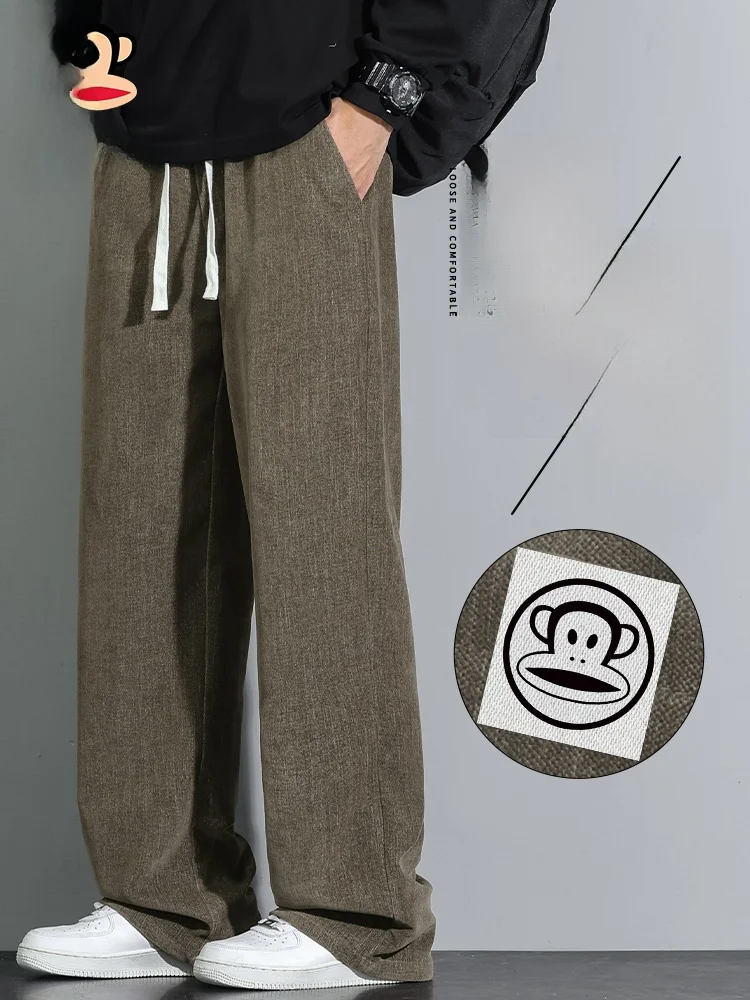 

Мужские свободные брюки Paul Frank с широкими штанинами, прямого кроя, осенние, повседневные, спортивные, свободного кроя, модные брюки-карго