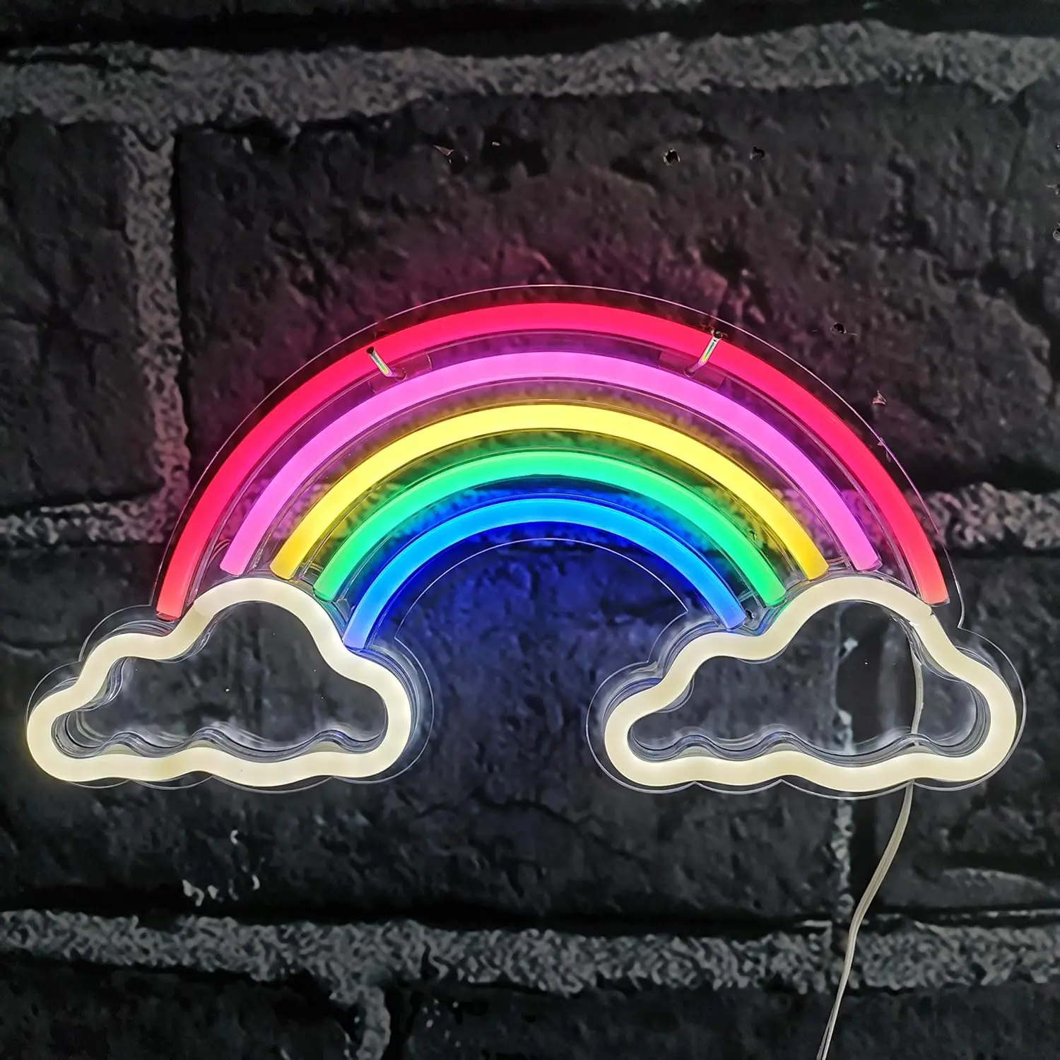 Rainbow Neon Sign LED Wall Decor Light Art Neon Light USB Powerd Dimmable Neon Sign Bedroom Decoration Bar Decor Room Decoration