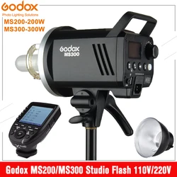 Godox błyskanie studyjne MS200 MS300 200W 300W 2.4G wbudowany bezprzewodowy odbiornik + wyzwalacz Xpro + odbłyśnik Bowens Mount Flash