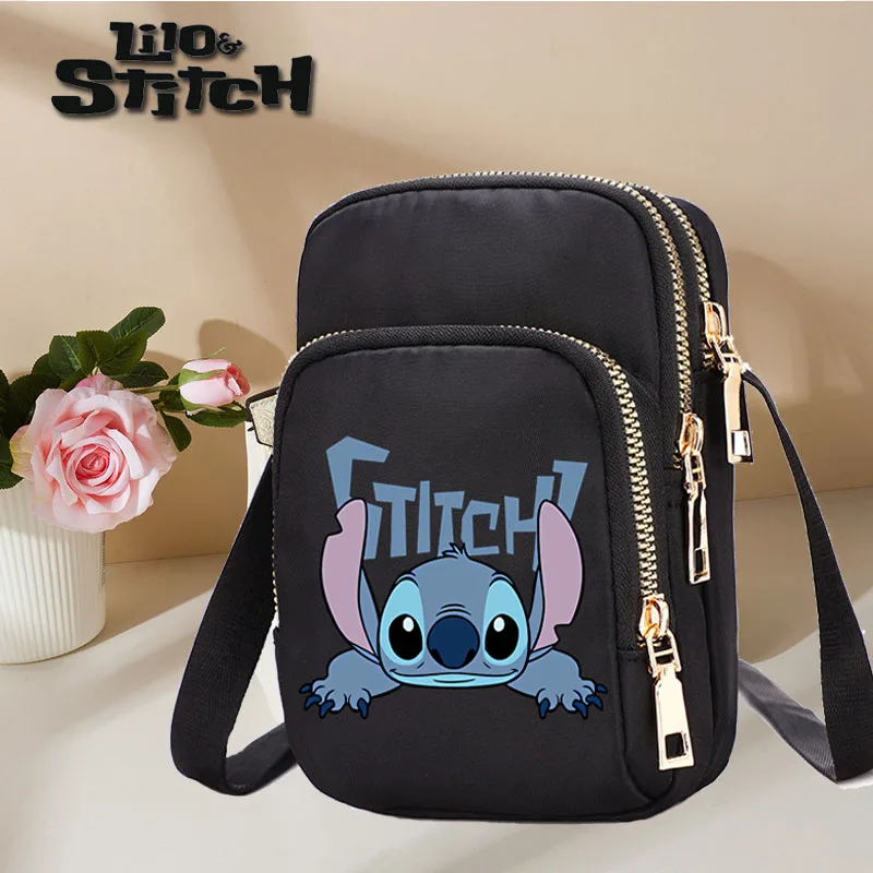 Disney Lilo & Stitch Kawaii Women's Crossbody Bag 2024 New Popular Women's Shoulder Bags Trendy Convenient Simple Crossbody Bags