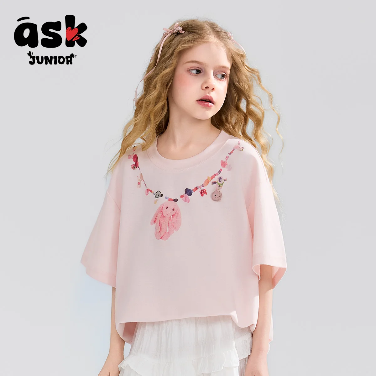 اسأل فستان تي شيرت شبكي مطبوع عليه حيوانات ممتعة للفتيات الصغيرات #1