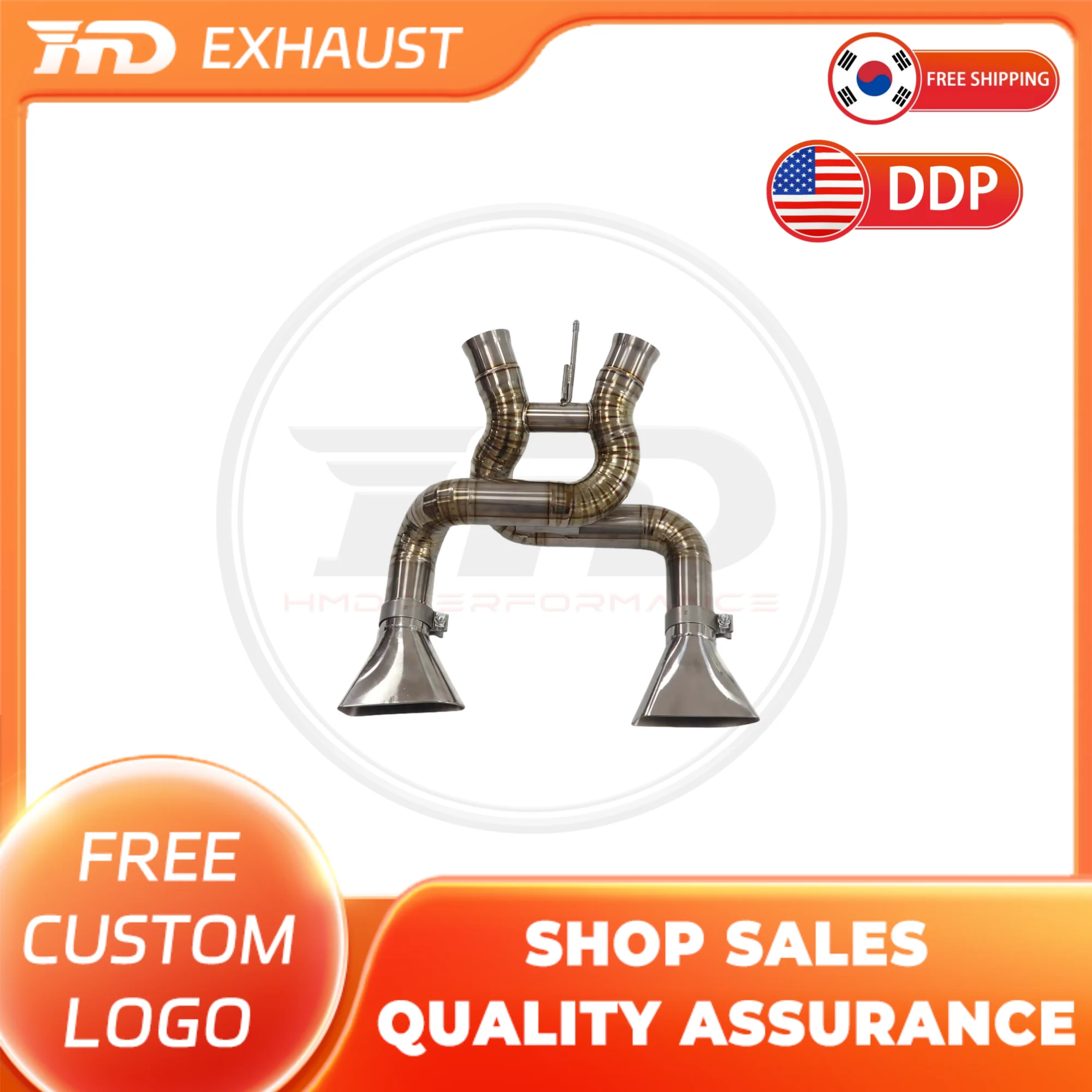 

HMD Titanium Exhaust System Performance Catback exhaust for Mclaren mp4-12c 3.8T 650S Universal With Tips Without Valve