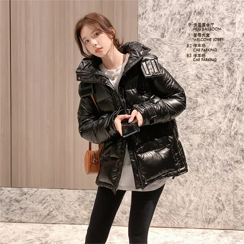 New Korean Casual Thick mid-length Hooded Coat For Women In Autumn Winter Loose Fashionable Versatile And Warm Cotton Jacket