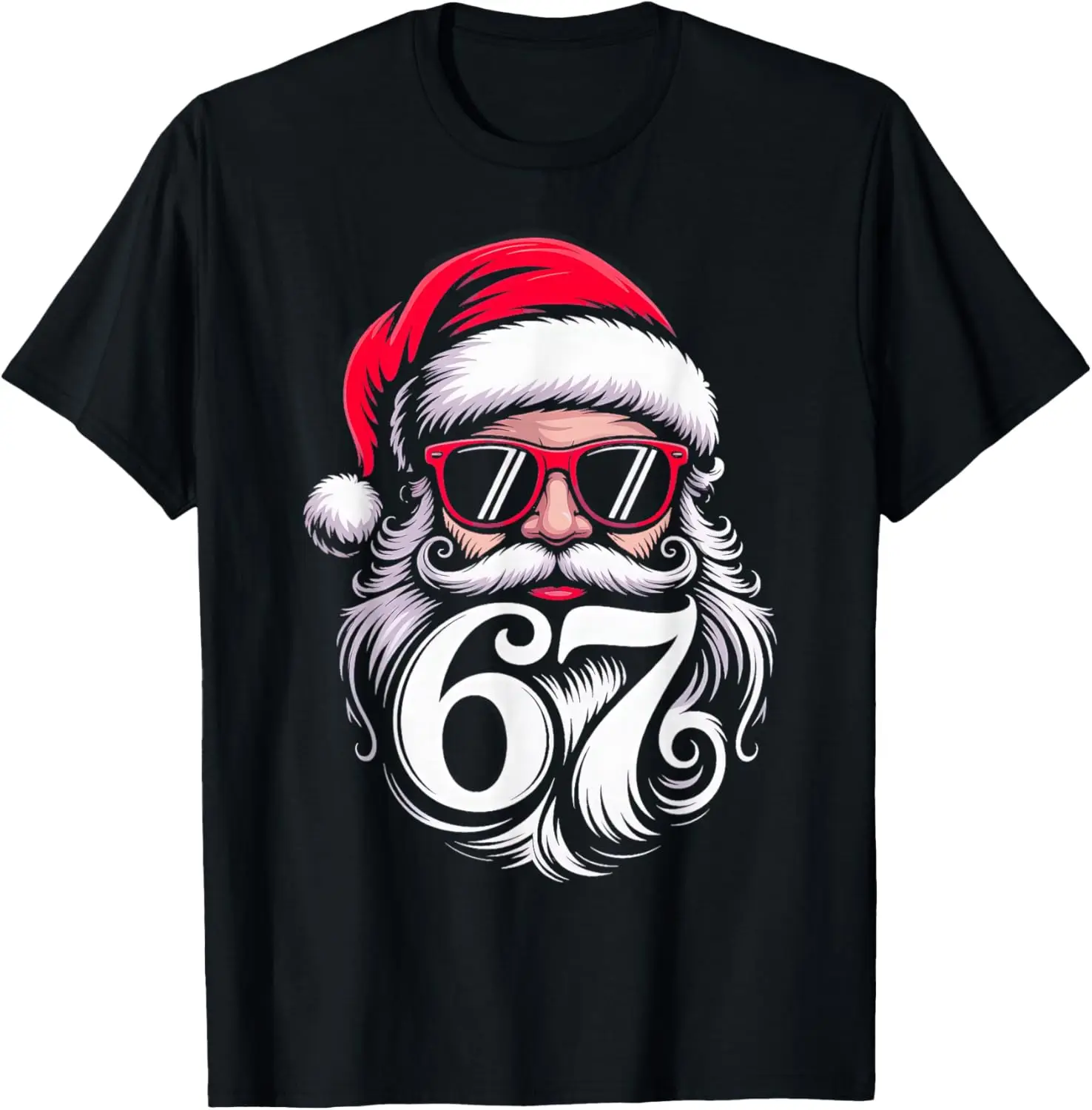 6 7 Christmas 67 Santa Six Seven T-Shirt Summer Short-Sleeved Breathable Sweat-Wicking Versatile Fashion T-Shirt For