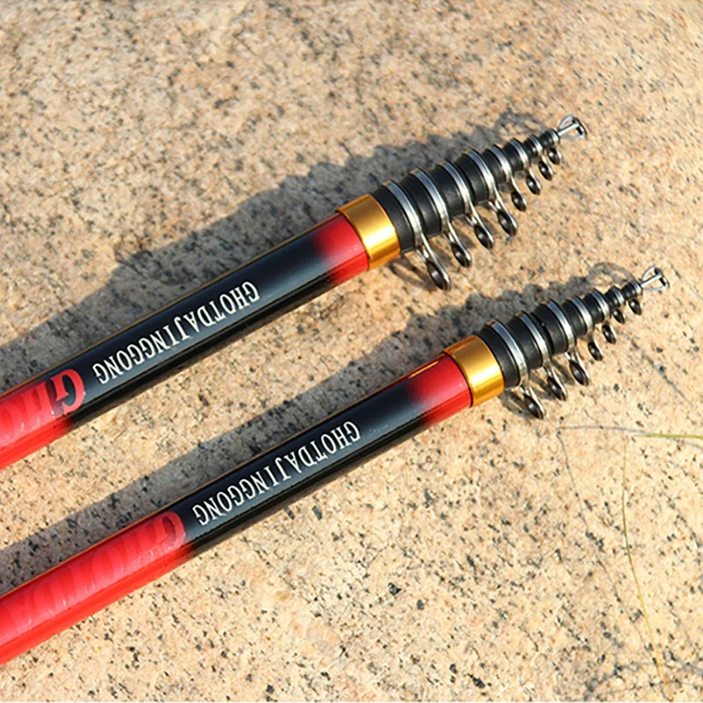 Long Distance Casting Telescopic Fishing Rod with Carbon Fiber Material For Sea Rock Fishing 2.7m 3.6m 4.5m 5.4m 6.3m