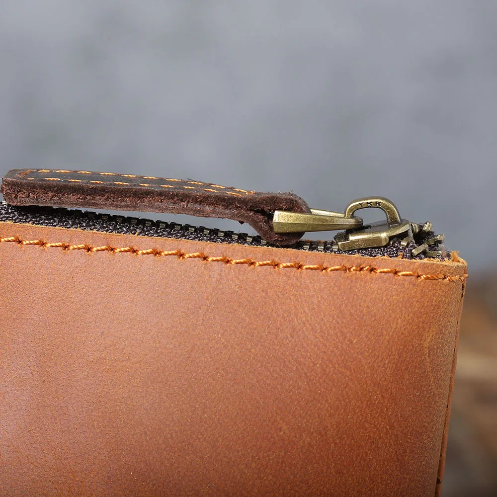 S.WORKER Clutch-Tasche aus echtem Vollnarben-Rindsleder, Herren-Handtasche, Vintage-Tasche, lässige Handtasche mit großem Fassungsvermögen für Herren – Detail 15