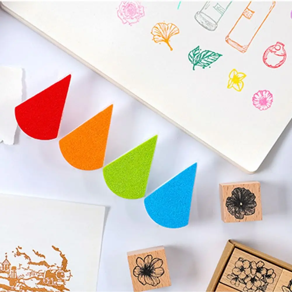 Signing Drawing 8 Color Petal Ink Pad Quick-drying Handmade DIY Stamp Printing Pad Handcraft Clear Stamping