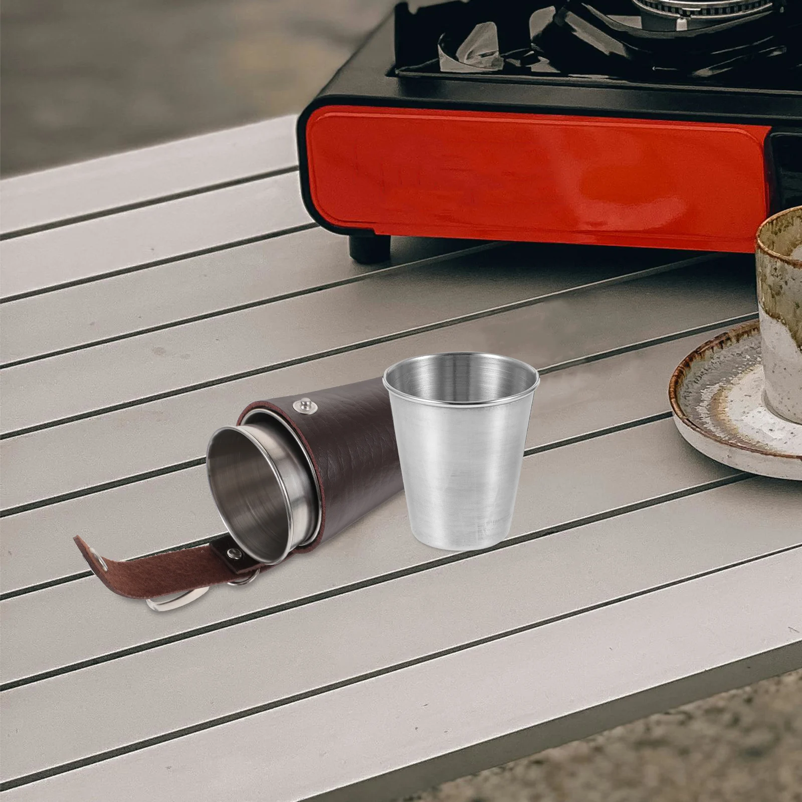 

Steel Glass 70ml Stainless Steel Camping Cups Portable Camping Cup Metal Coffee Mug Travel Picnic Drinkware Stainless