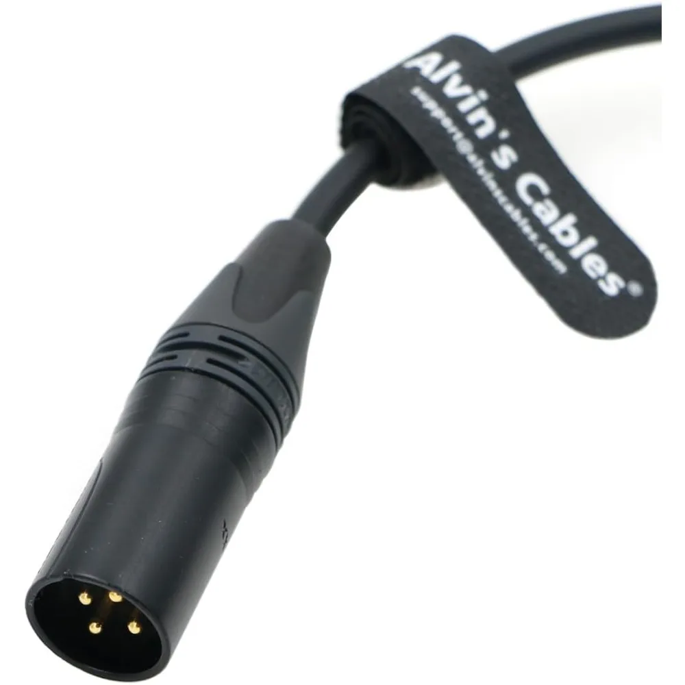 Alvin's Cables XLR 4 Pin Male to D-tap Female Power Cable Conversion Cable for Gold Mount V-Mount Battery 1M/39.4inches
