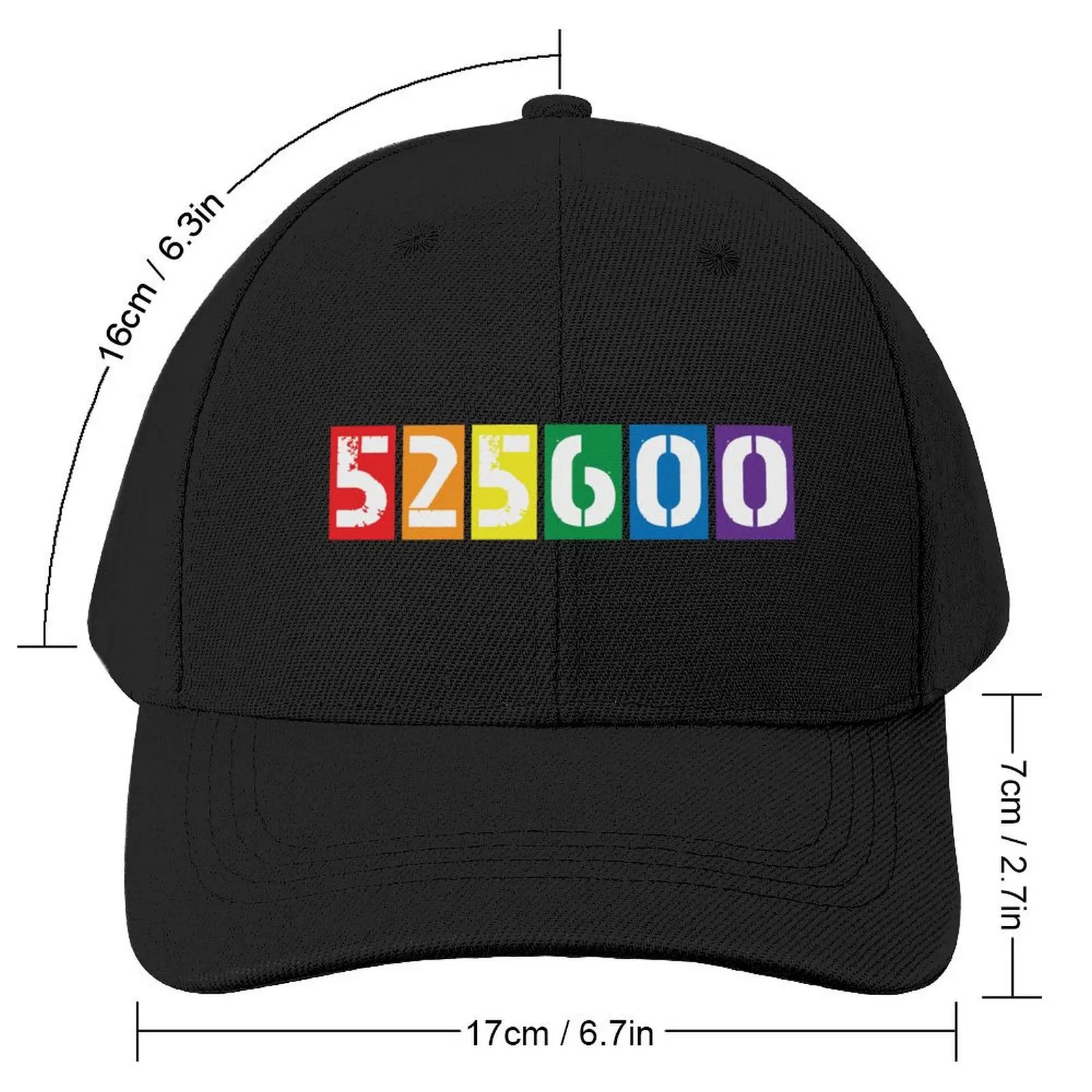 525,600 minutes [rent] Baseball Cap Sports Cap Rave Men's Women's