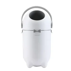 15L Extra Large Capacity Round Top Rolling Sealed Baby Wastebasket Durable Plastic Diaper Pail for Home Use