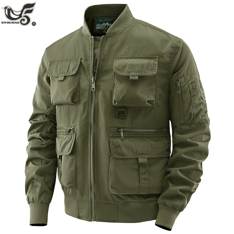 

Spring Autumn Hunting Tactical Jackets Men Windbreaker Jacket Male Cargo Motorcycle Coat Outdoor Fishing/Trekking Hiking Jackets