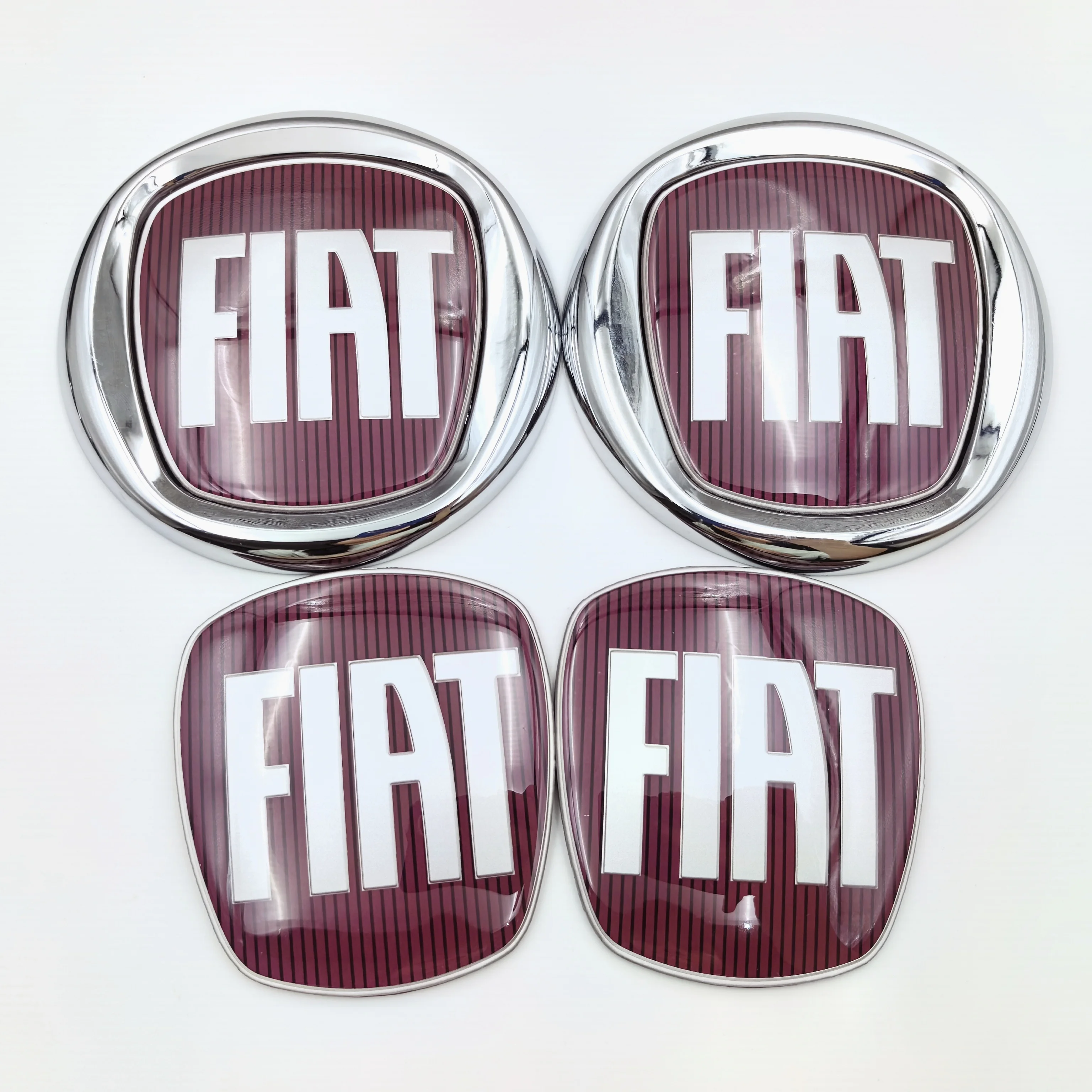 1 Uds. Epoxy 12cm 9cm logo fiat parrilla delantera del coche parachoques trasero delantero puerta trasera maletero emblema pegatina accesorios para FIAT 500