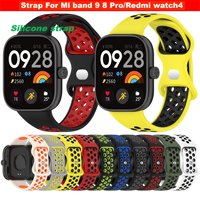 Silicone strap For Xiaomi Mi band 9 8 Pro strap accessories bracelet For Redmi watch 4 strap xiaomi accessories watch band