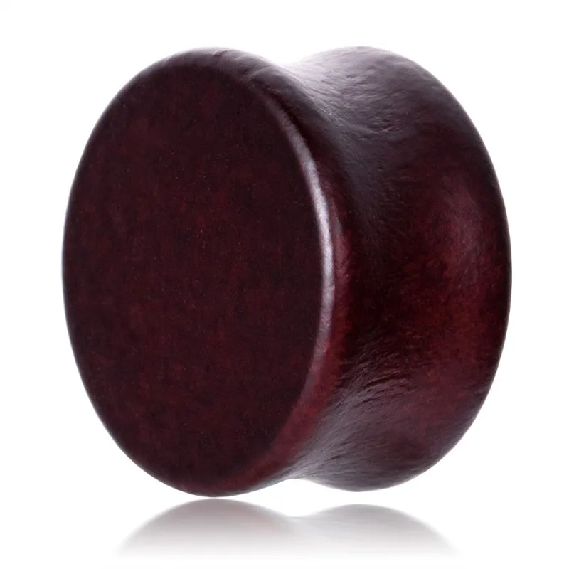 1 Pair Brown Solid Wood Ear Expansion Earring Piercing Accessory
